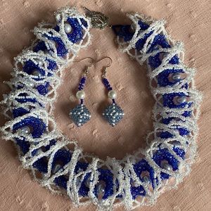 Hand made necklace with matching earrings